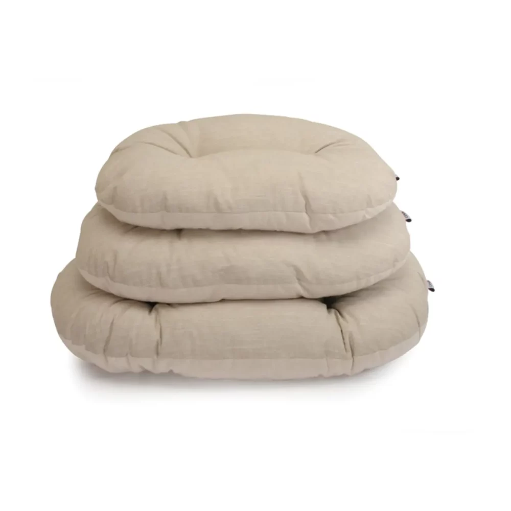 Coussin ovale réversible « Recycled - Sand » pour chien CM