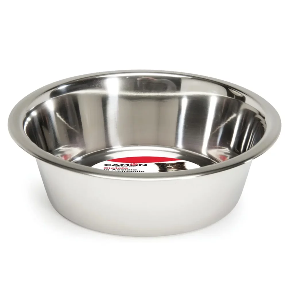 Gamelle en acier inoxydable pour chiens CM