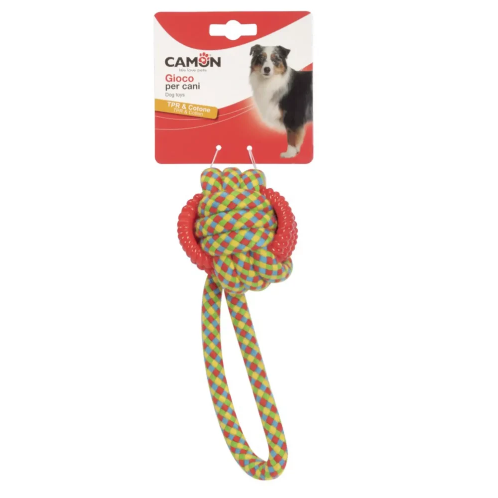 Jouet balle torsadée pour chien CM