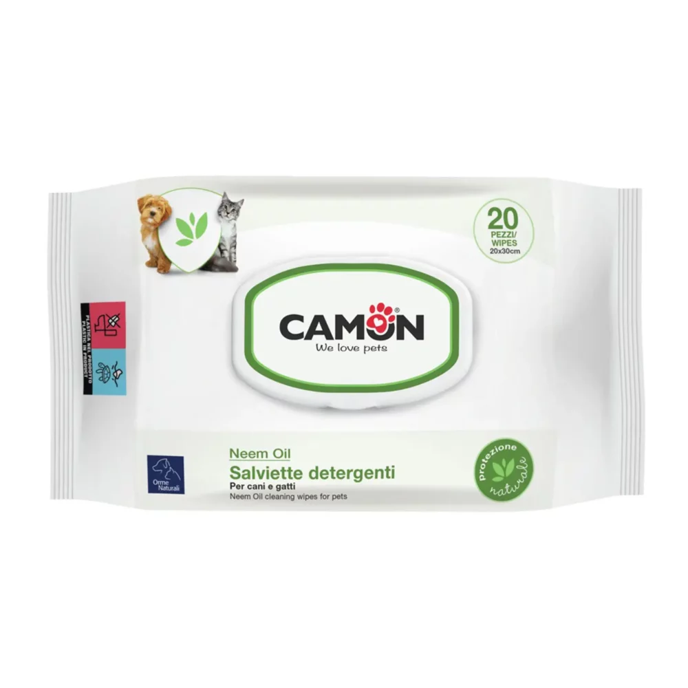 Lingettes nettoyantes à l'huile de Neem pour chien CM