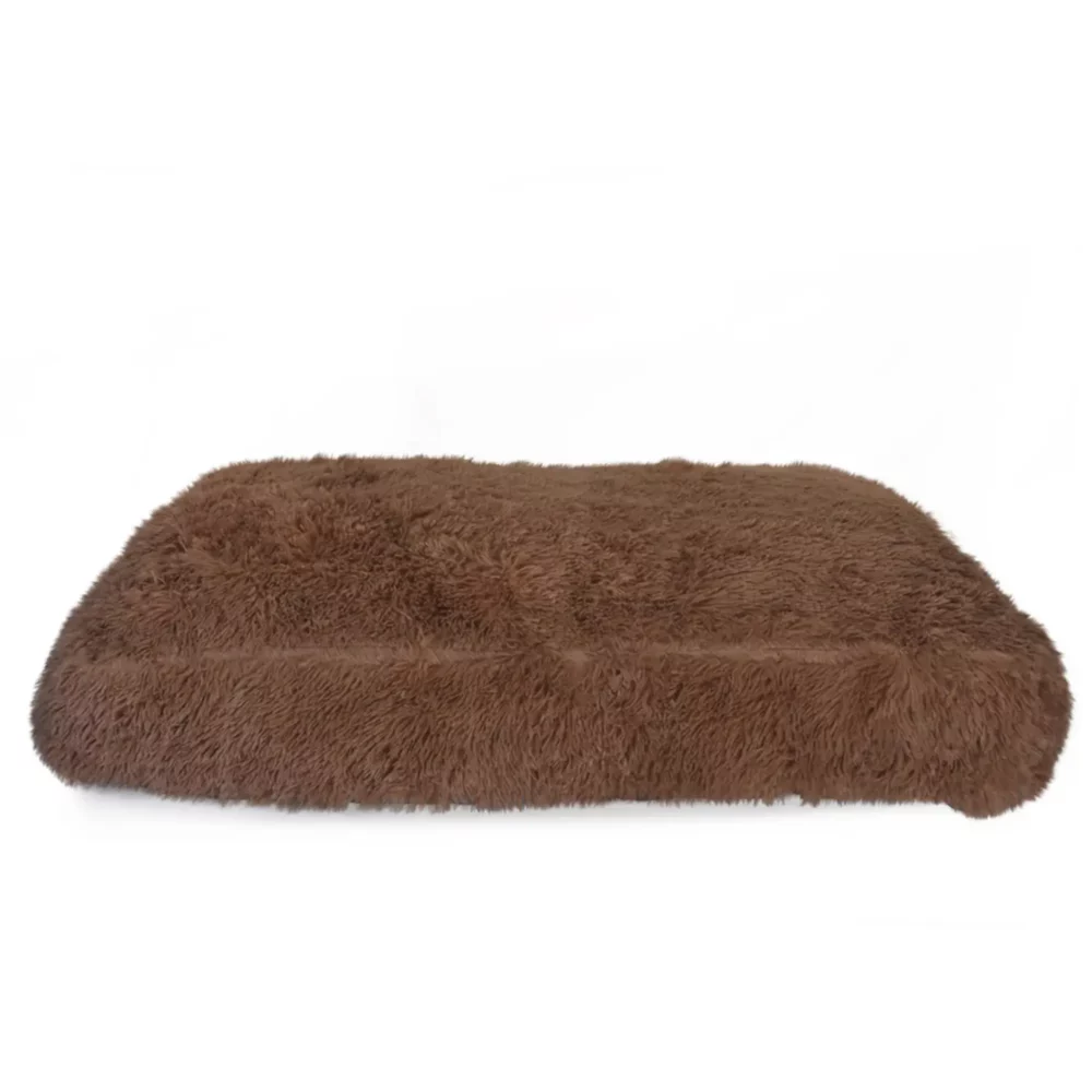 Lit rectangulaire en fourrure pour chien CM