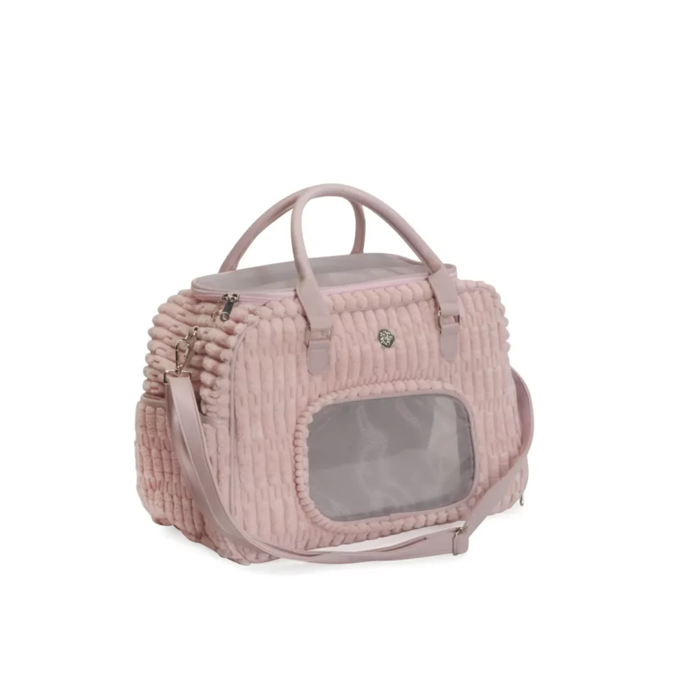 Sac de transport rose pour chien CM